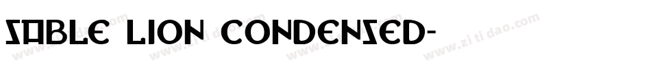 Sable Lion Condensed字体转换